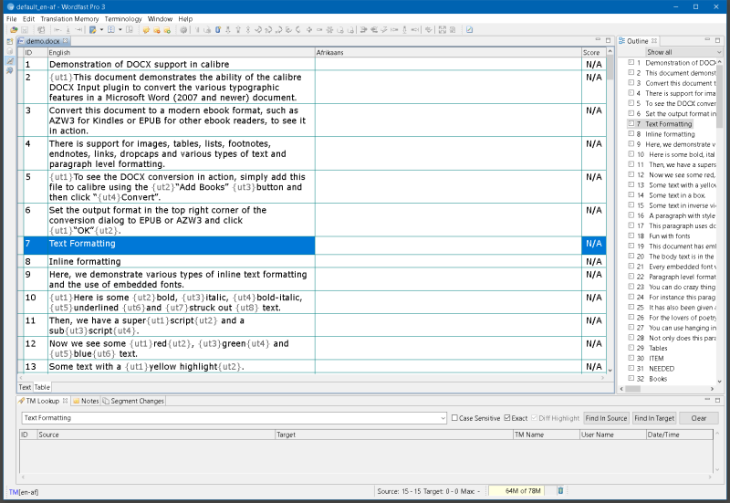 wordfast pro how to track changes in review mode