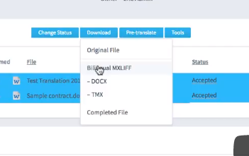 memsource download mxliff