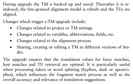 upgrade trados tms