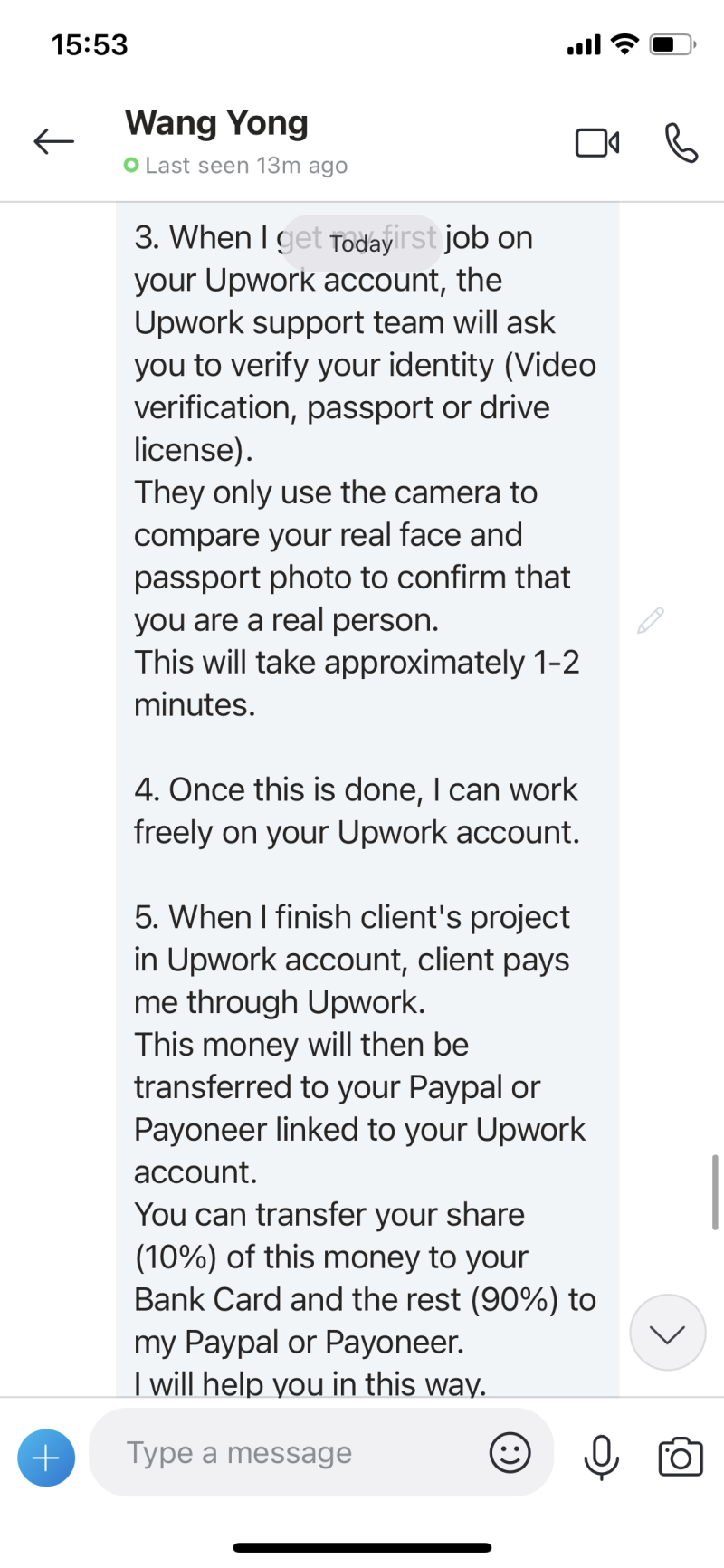 Upwork Scam From China Scams Upwork Scam From China Scams
