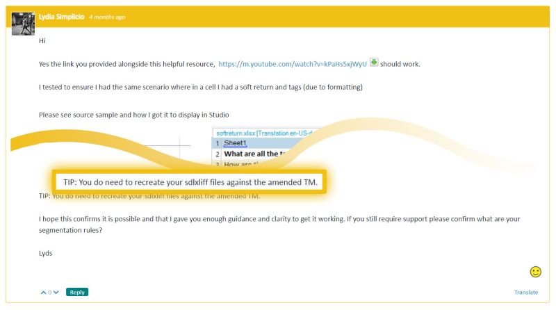 Recreate your sdlxliff files against the amended TM