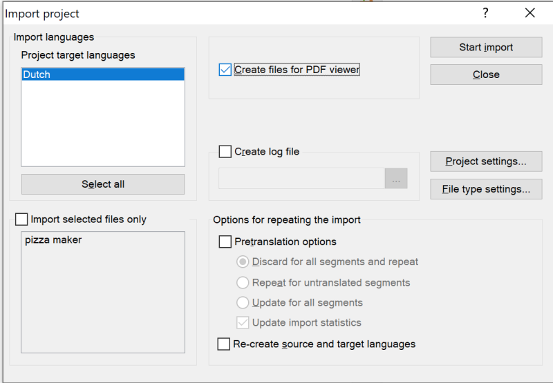 transit import and create PDF