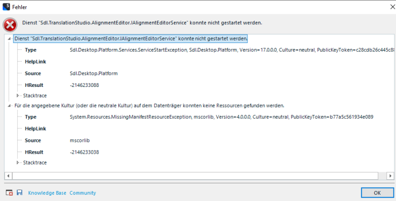 Trados 2022 doesn't start, error after installing Trados Compatibility ...