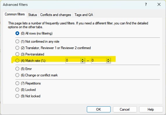 memoq-filter-by-match-rate