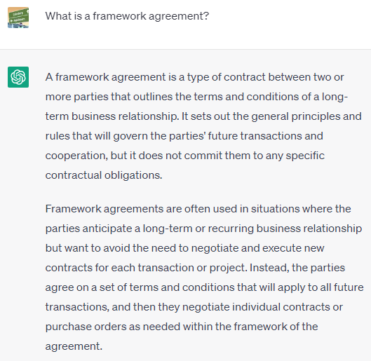 framework agreement