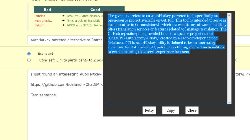 AutoHotkey-powered alternative to CotranslatorAI2