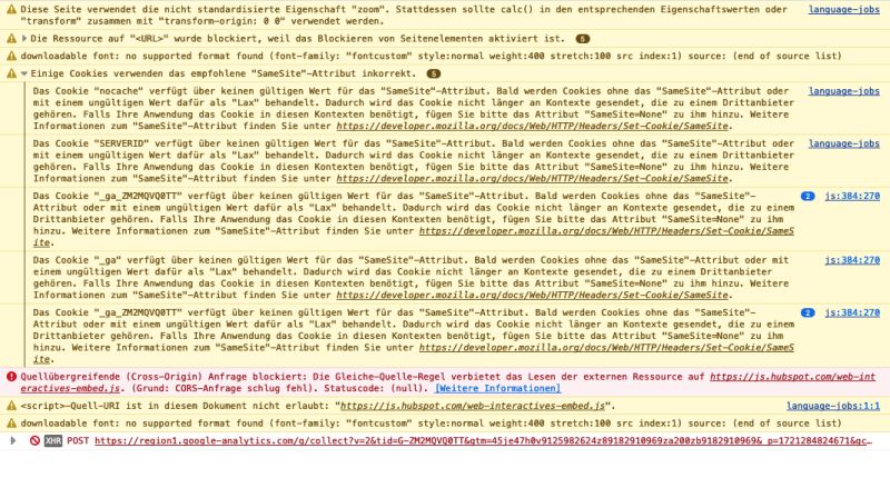 konsole analyse job page