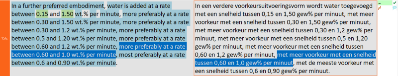 dual-text-selection-in CAT-tool-grid