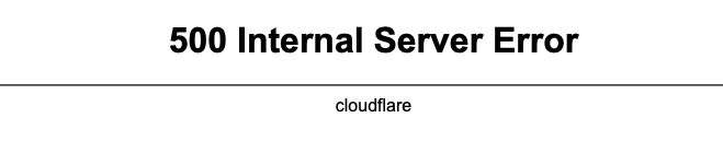 cloudflare error