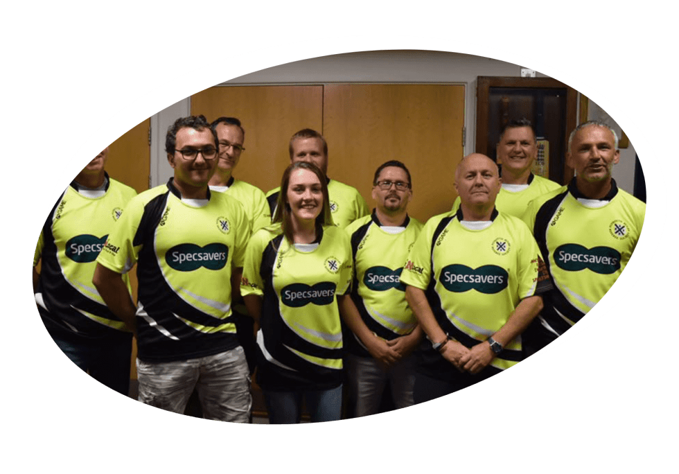 A group of PRRS members for a photo shoot