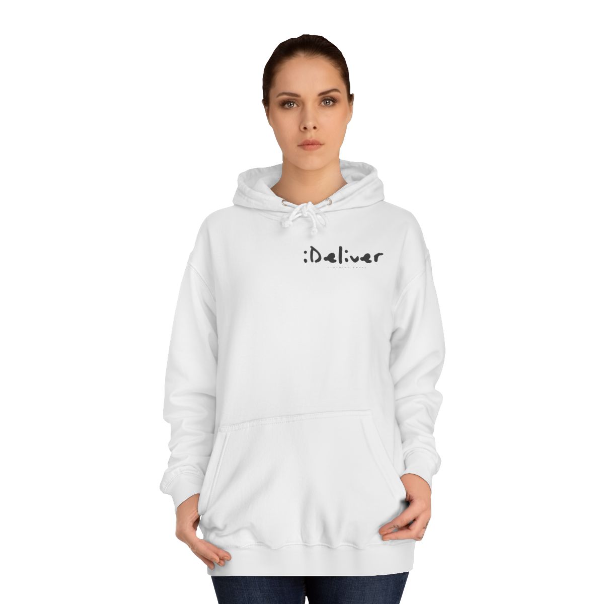 Unisex iDeliver Streetwear, College Hoodie - iDeliver, Cozy College Apparel, Student Gift Idea, Casual Streetwear, Perfect for Study Sessions
