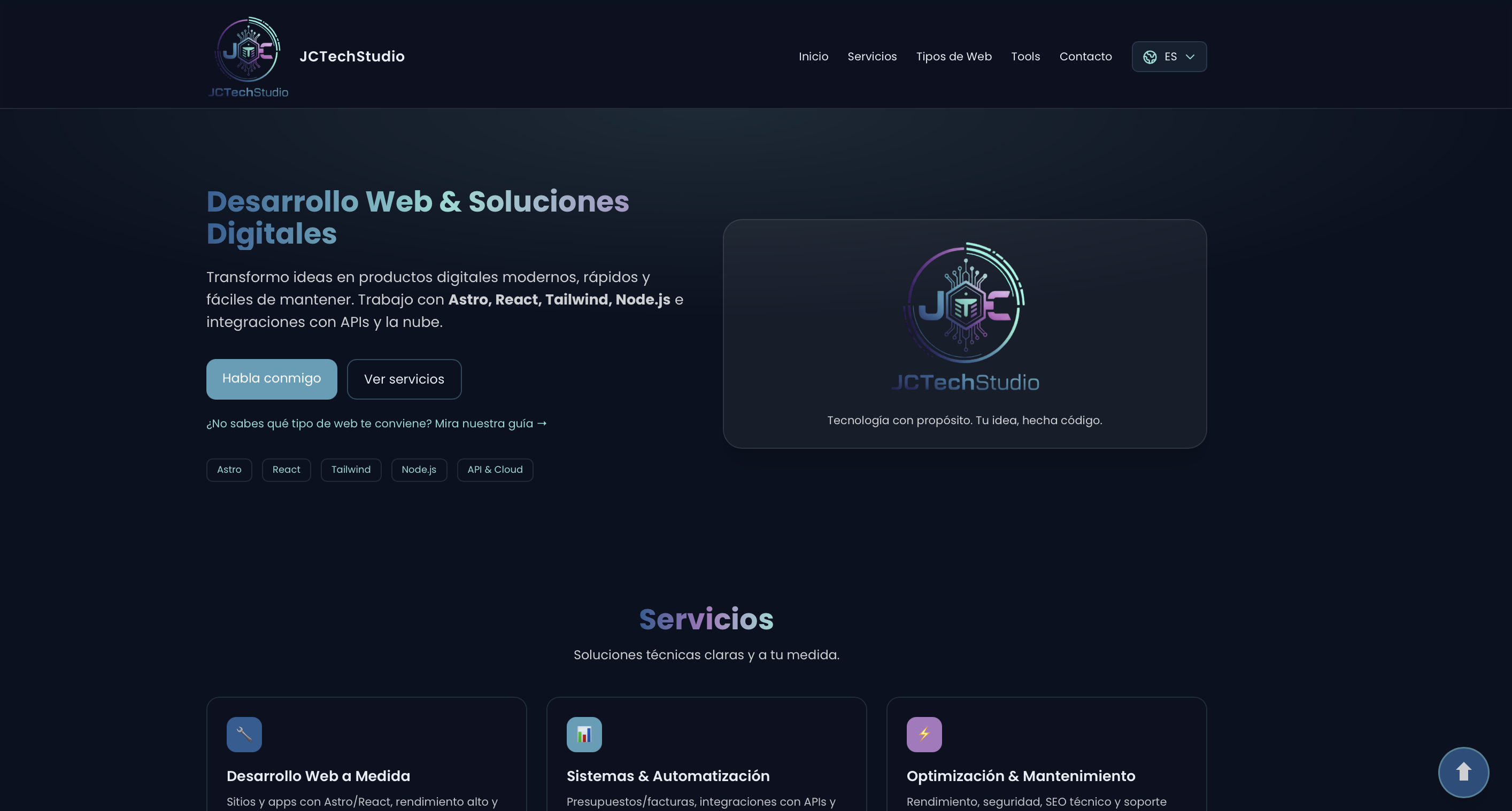 Vista de JCTechStudio