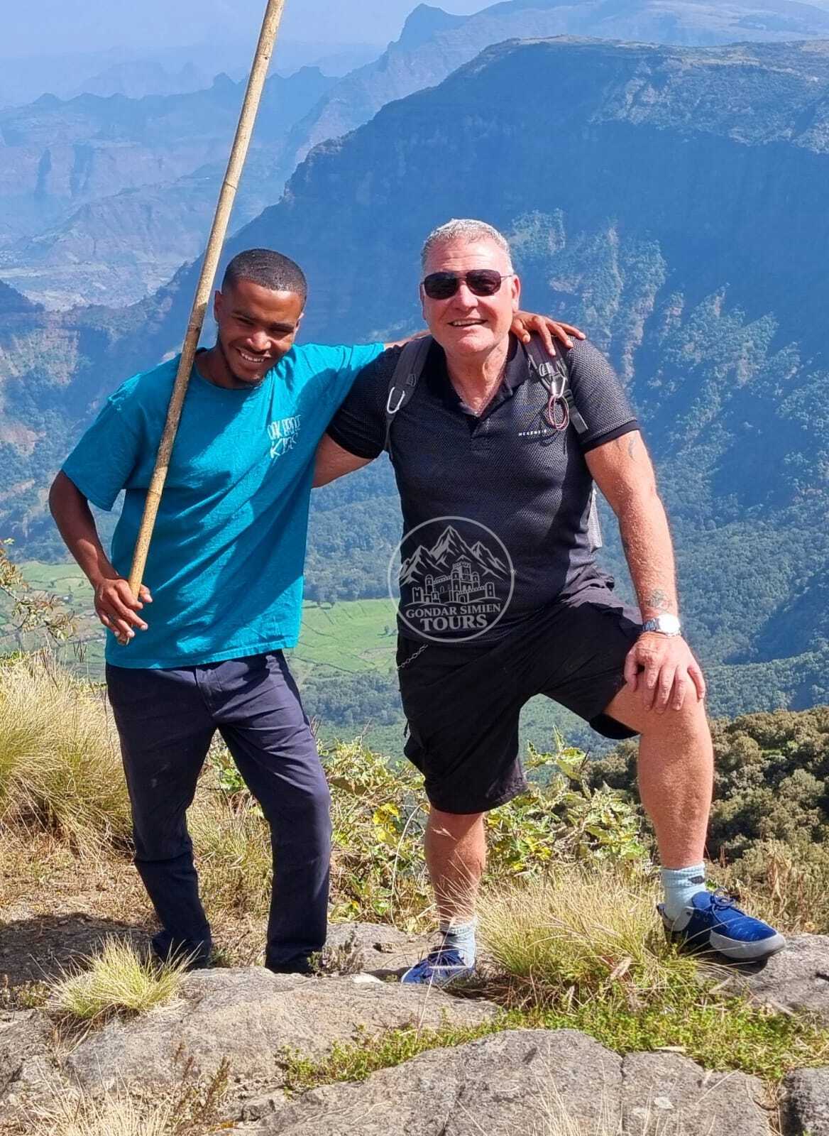 Trail running in the Simien Mountains