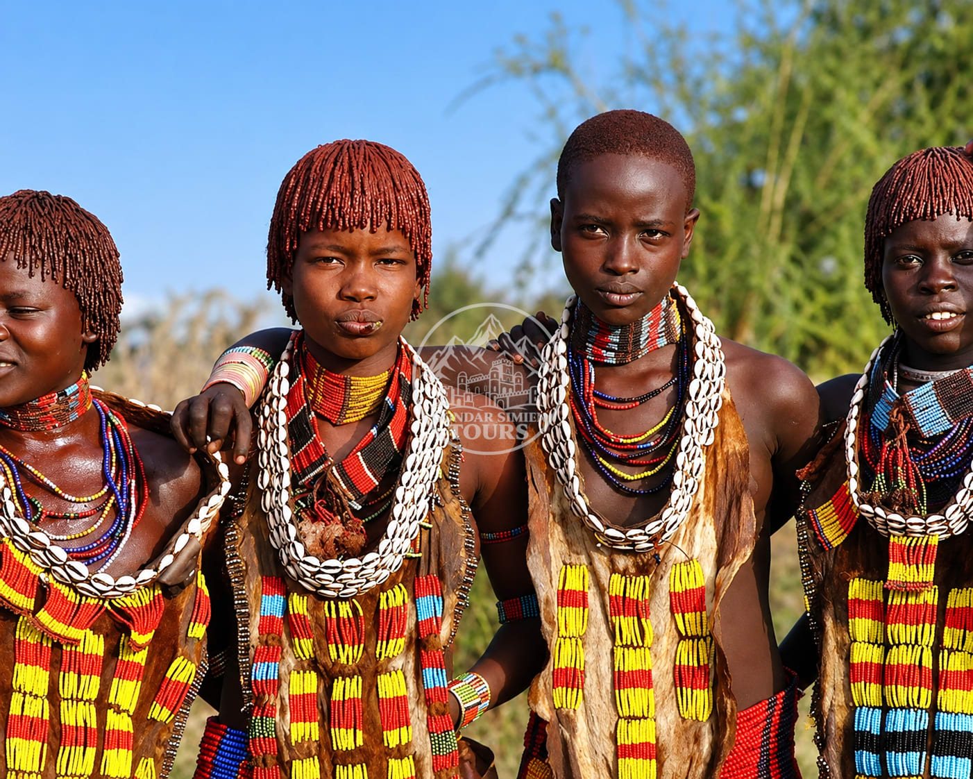 Town and surrounding hills around Jinka in the Omo Valley