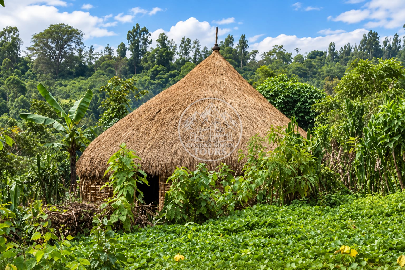 Green highland countryside around Yirgalem