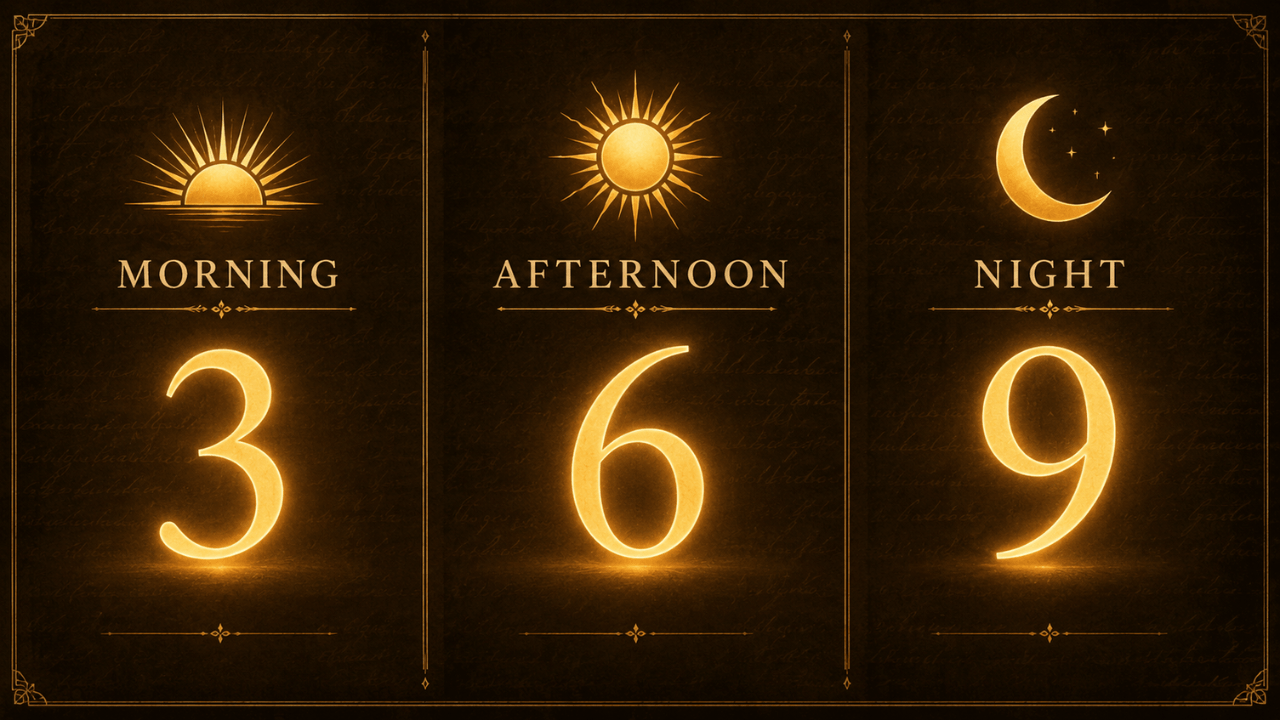 369 manifestation method daily writing schedule infographic
