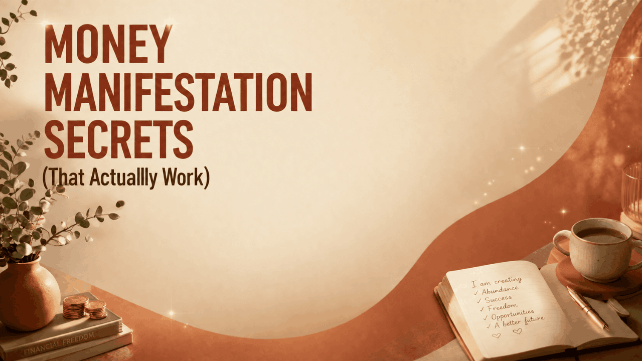 Money manifestation affirmations that actually work - warm aesthetic background