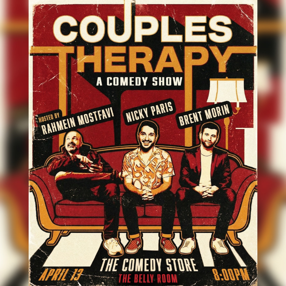 Couples Therapy: A Comedy Show with Rahmein Mostafavi - Nicky Paris, Brent Morin +more!