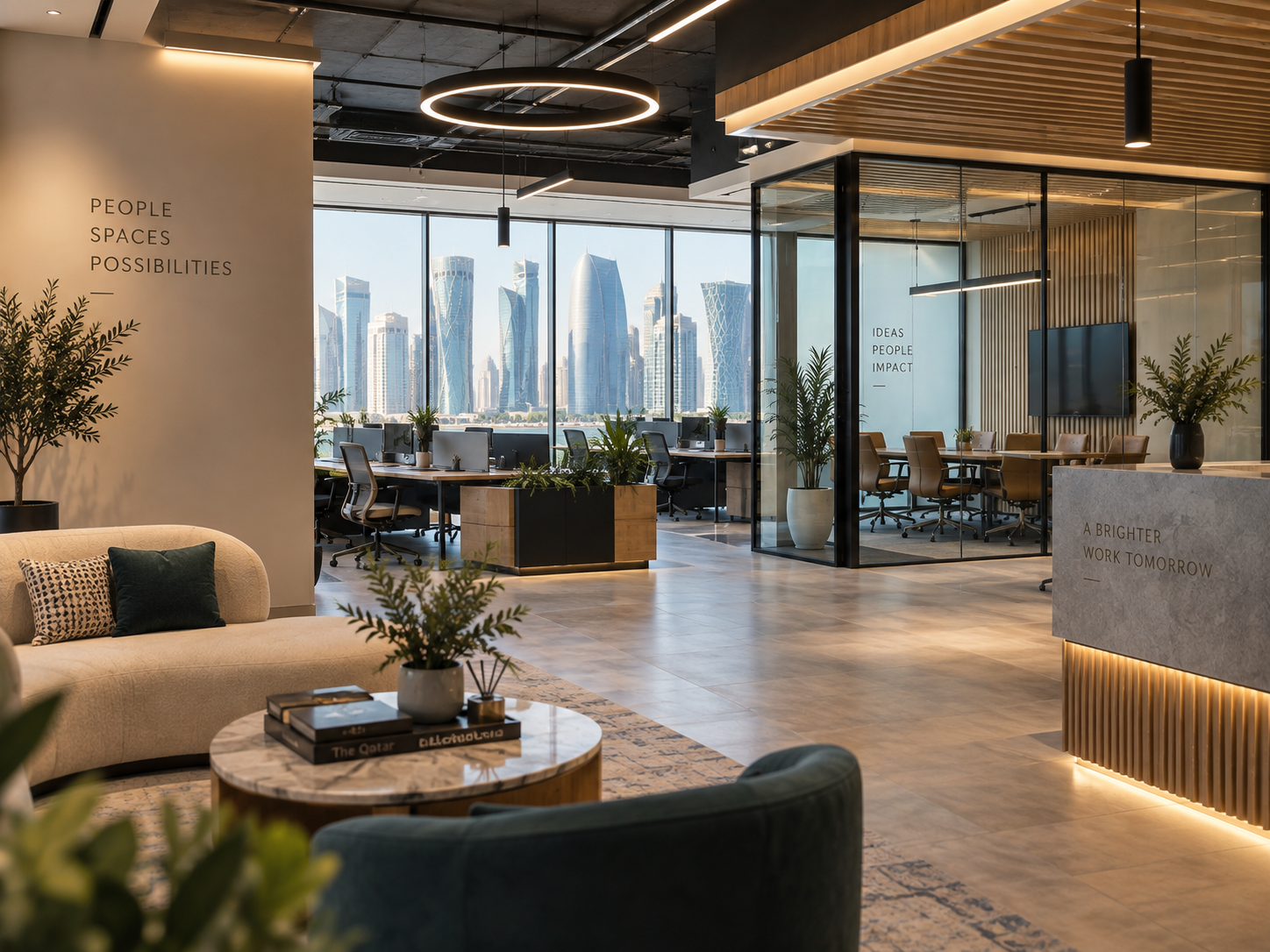 Modern Corporate Office Interior Design in Qatar