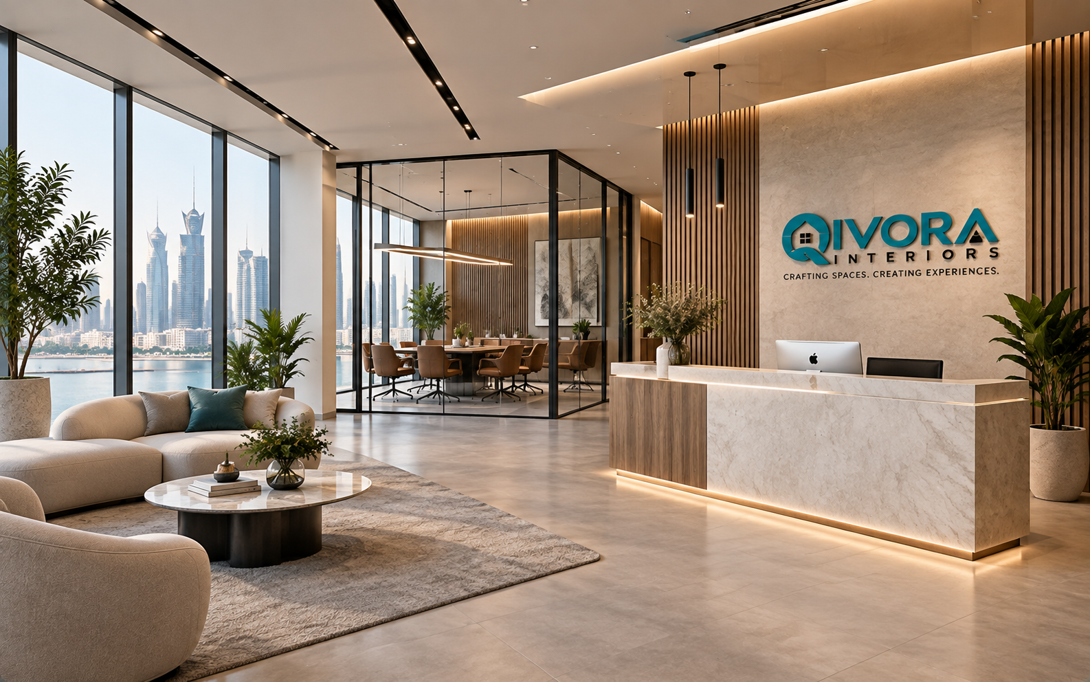 Modern Corporate & Luxury Interior Design by Qivora Interiors Qatar