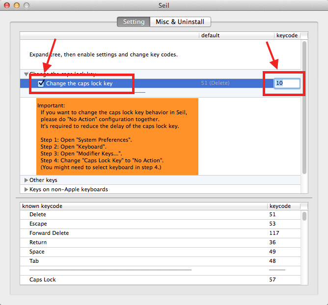 Seil Preferences