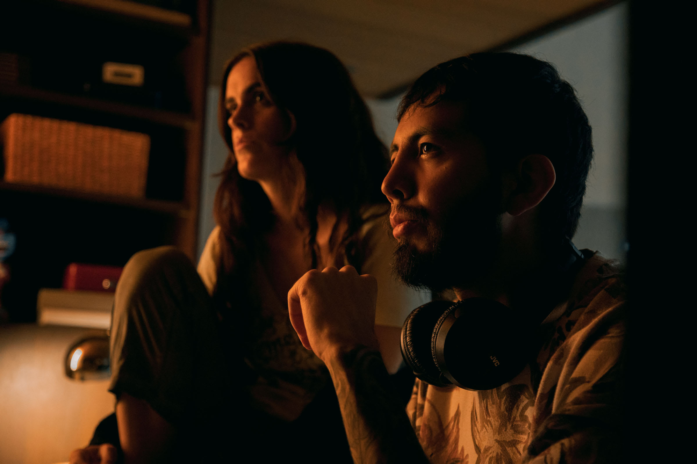 Leo Rojas en set de rodaje