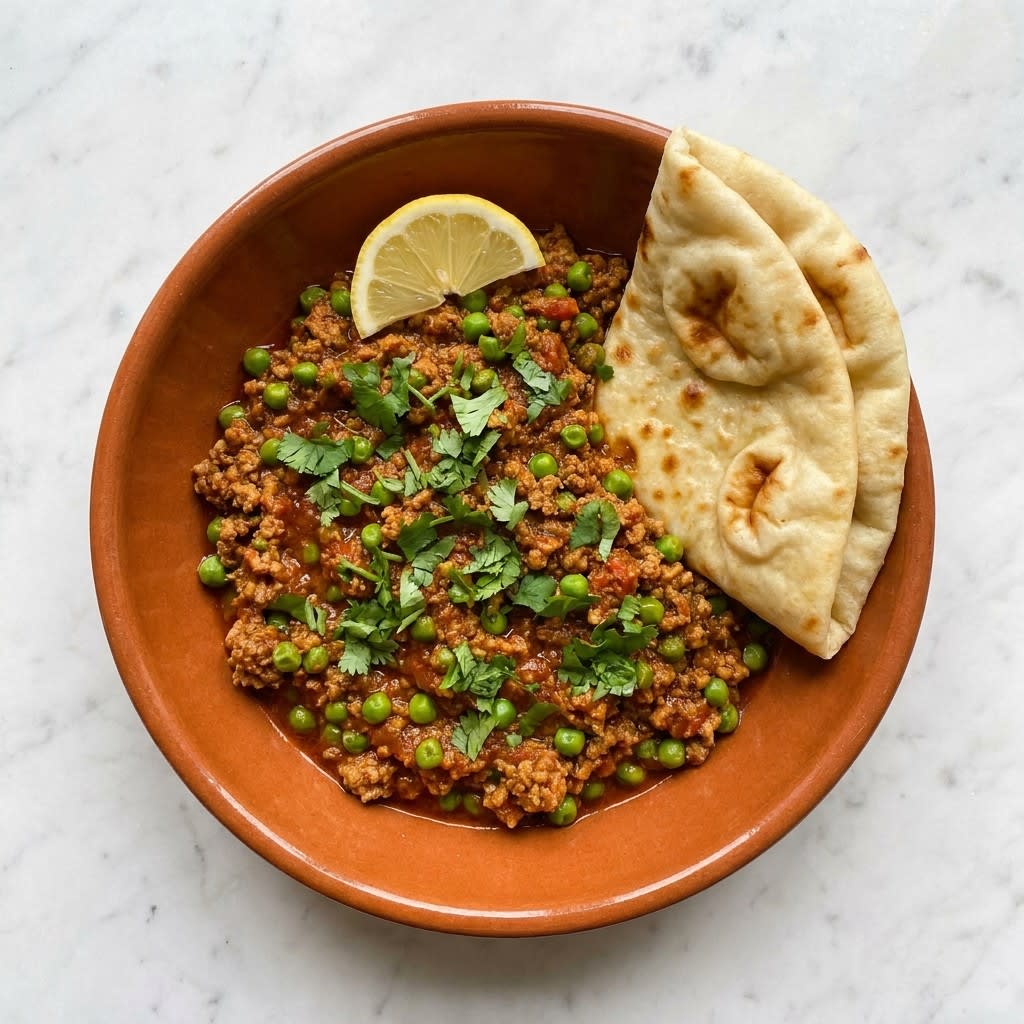 One-Pot Turkey Keema with Sweet Peas & Warm Naan