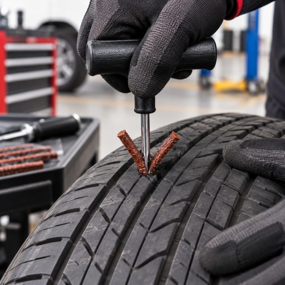 Tyre Plug Fixing 