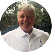 A circular avatar of Pete Flower