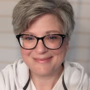 A circular avatar of Kim Thompson