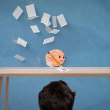 Table with paper