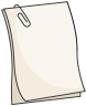 Stacked sheets of paper with a paper clip