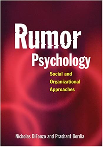 Book cover of "Rumor Psychology: Social & Organizational Approaches"