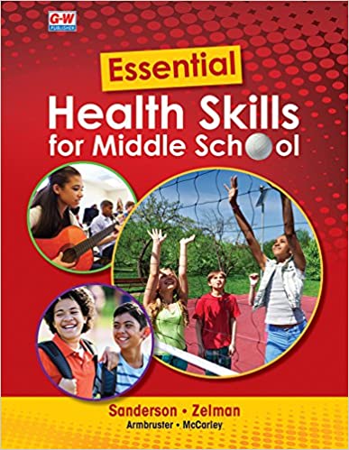 Book cover of "Essential Health Skills for Middle School"
