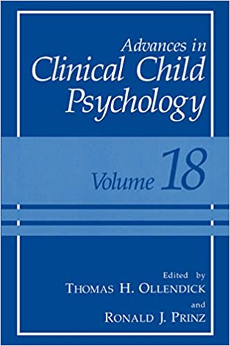 Book cover of "Advances in Clinical Child Psychology: Volume 18"