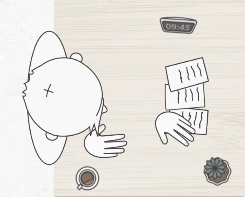 illustration of someone playing cards