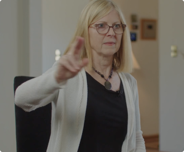 Debra Wessleman demonstrating EMDR