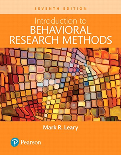 Book cover of "Introduction to Behavior Research Methods, 7th Edition"