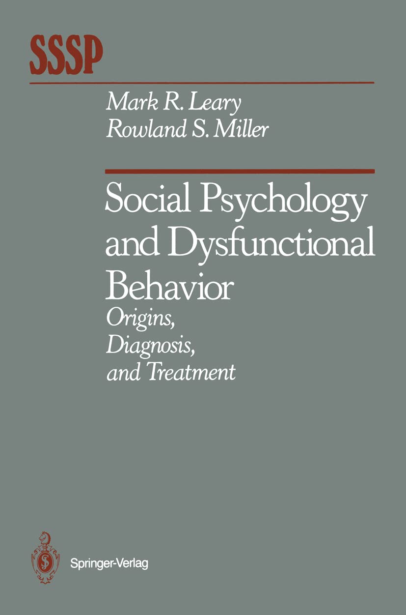 Book cover of "Social Psychology and Dysfunctional Behavior"