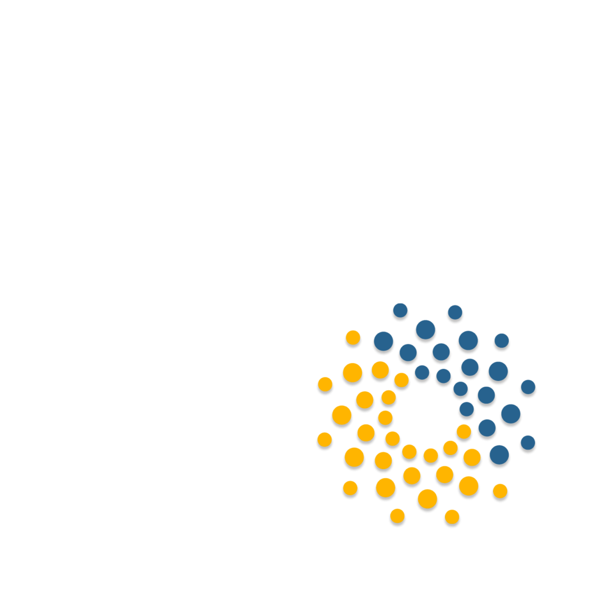 ZSI logo a collection of yellow and blue dots forming a circle