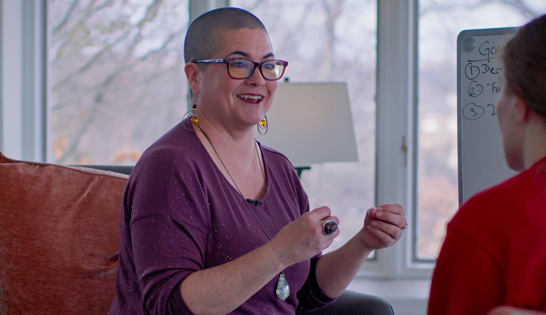 Annie MaCall demonstrating