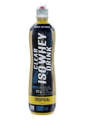 Body Attack Clear Iso Whey Drink 12 x 500ml 1