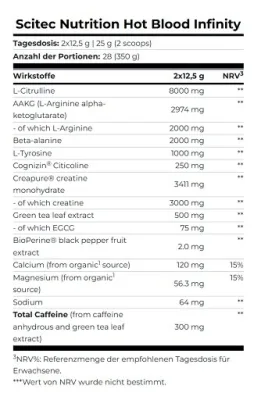 Scitec Hot Blood INFINITY 350g
