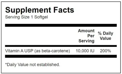 Swanson Beta Carotene 10.000 IU 100 Softgelkapseln 2