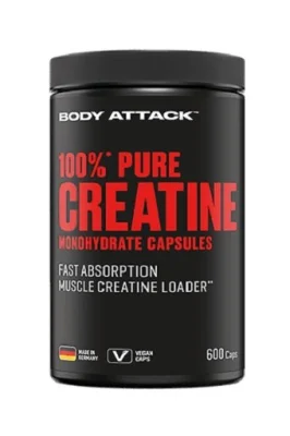 Body Attack 100% Pure Creatine 600 Kapseln 1