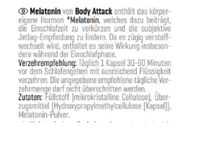 Body Attack Melatonin 60 Caps 2