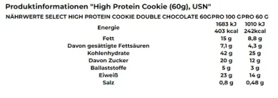 USN Select Protein Cookie 12x60g 2