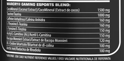 Genius Nutrition Warcry Gaming 240g 4