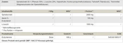 Peak Ecdysterone 120 Kapseln 2