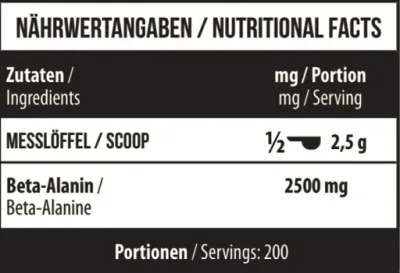 MST - Beta Alanine RAW 500g 2